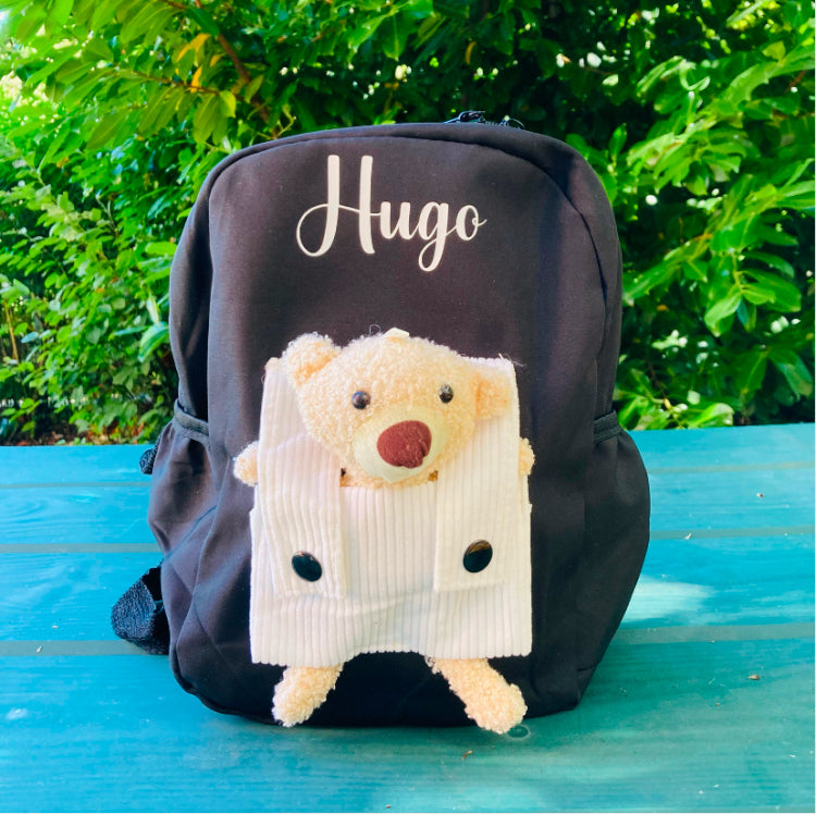 Personalised teddy backpack Personalised teddy backpack,toddler nursery rucksack,packpack with bear,back to school bag,school bag,nursery bag,childrens treat bag